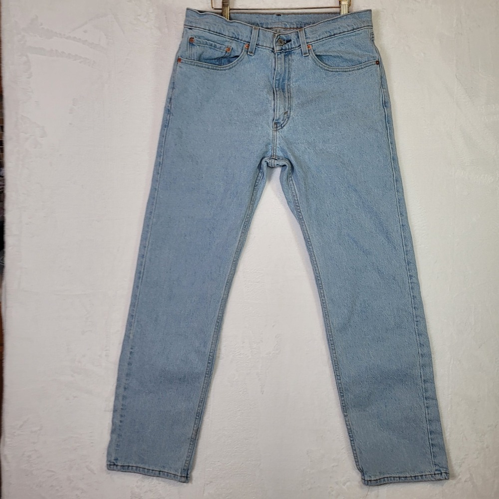 Levis 505 Blue Jeans Denim Workwear Western Sz 34 Fits 34.5x31 Straight Leg